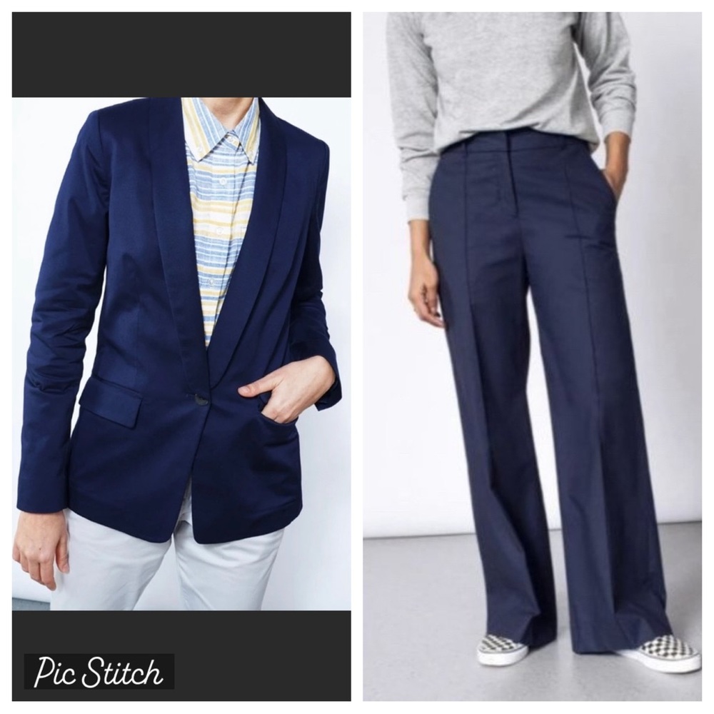 Like new Wildfang Navy Pique Suit